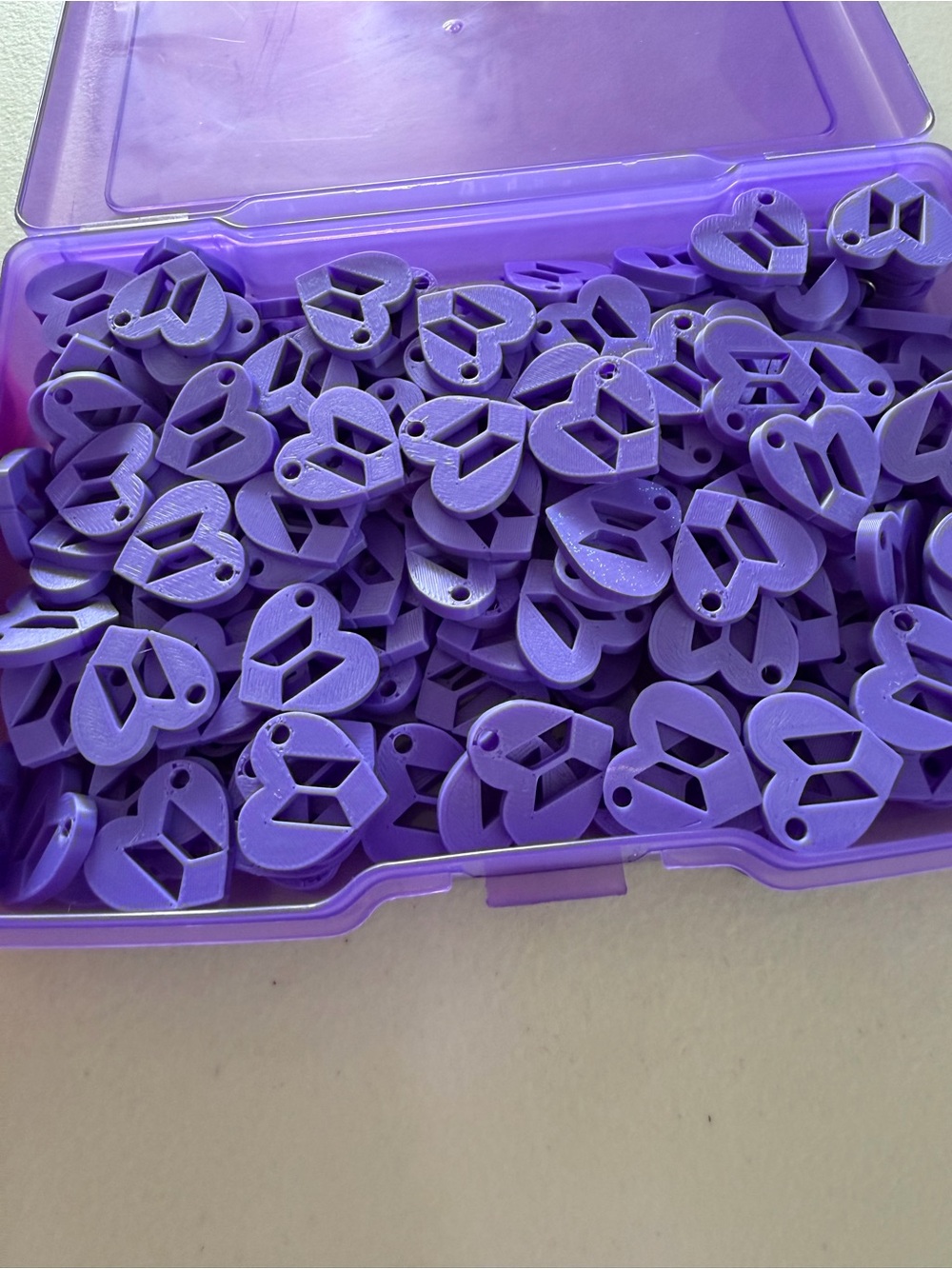 3d printed Purple Heart Charm for Crafts or give away projects.